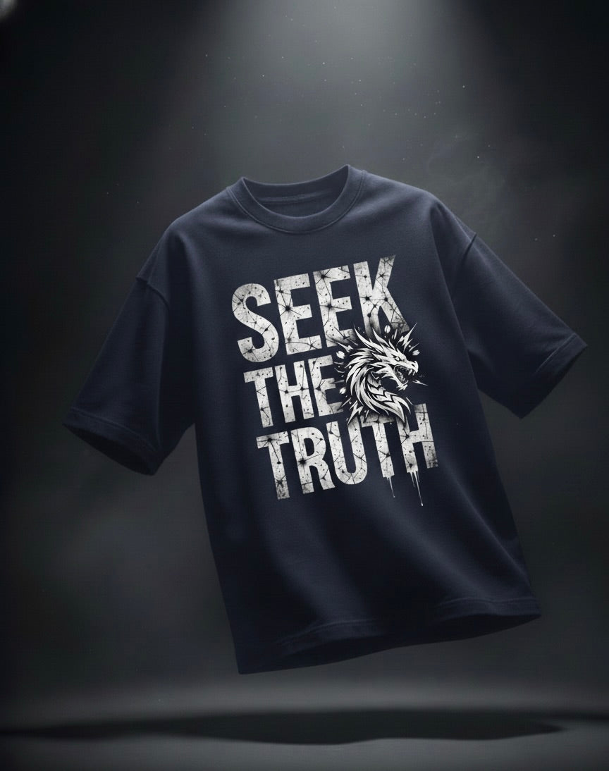 Seek The Truth Oversized Tee | 260 GSM | Purposestore