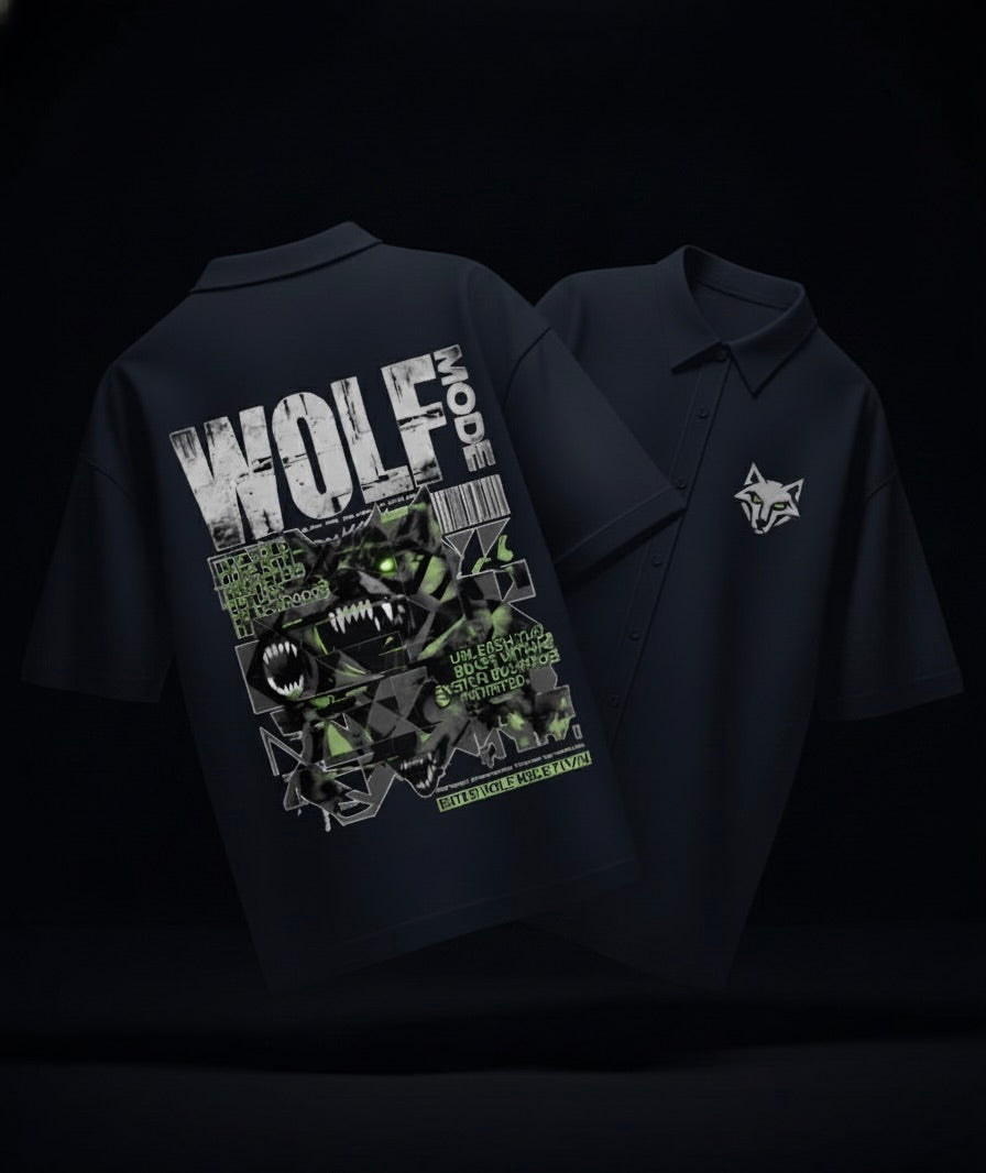 Wolf Mode Oversized Shirt | Premium Edition | 240 GSM | Purposestore