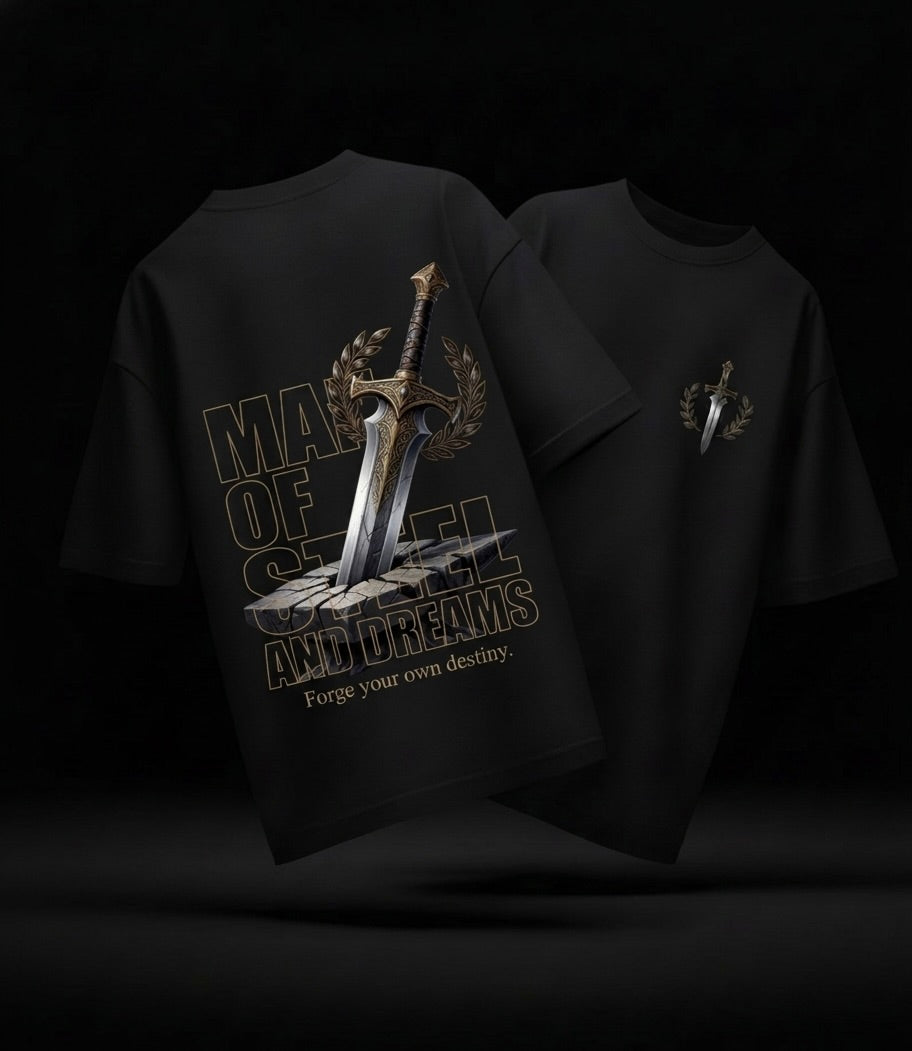 Man of Steel Dreams Oversized Tee | Premium Edition | 260 GSM | Purposestore