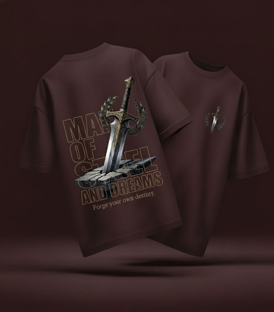 Man of Steel Dreams Oversized Tee | Premium Edition | 260 GSM | Purposestore