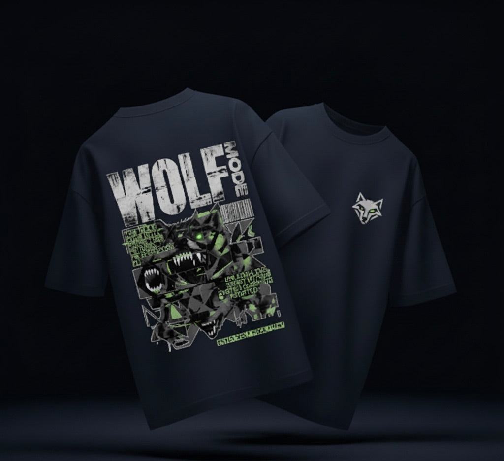Wolf Mode Oversized Tee | Premium Edition | 260 GSM | Purposestore