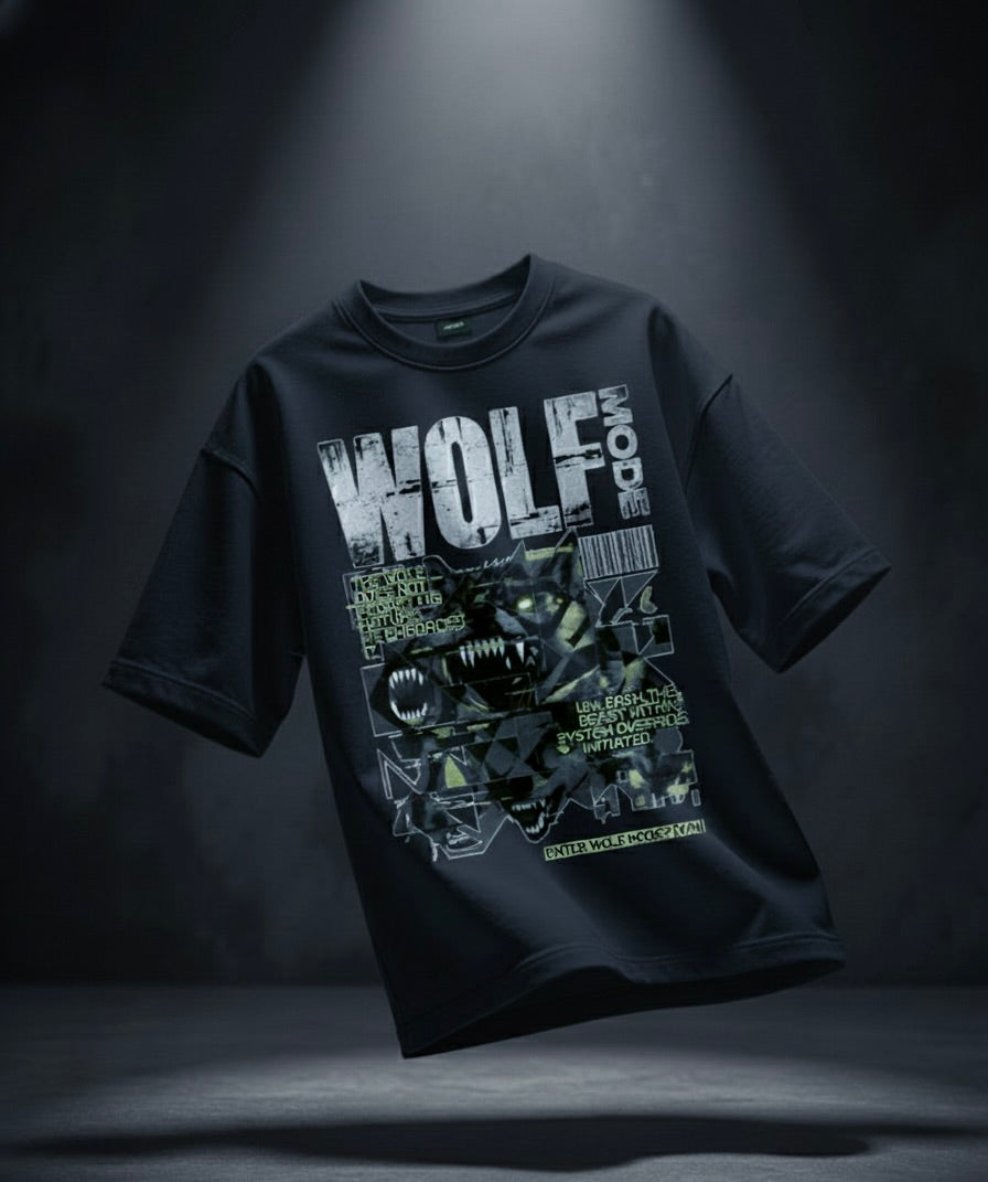 Wolf Mode Oversized Tee | 260 GSM | Purposestore