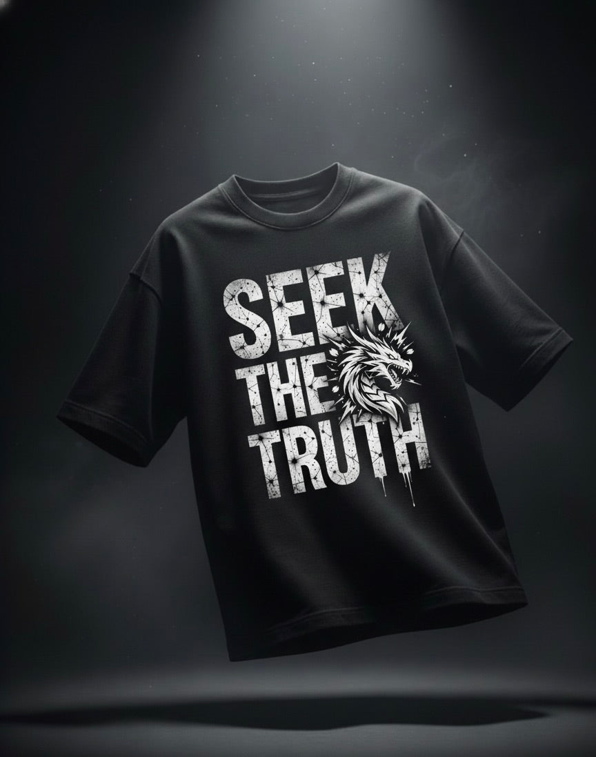Seek The Truth Oversized Tee | 260 GSM | Purposestore
