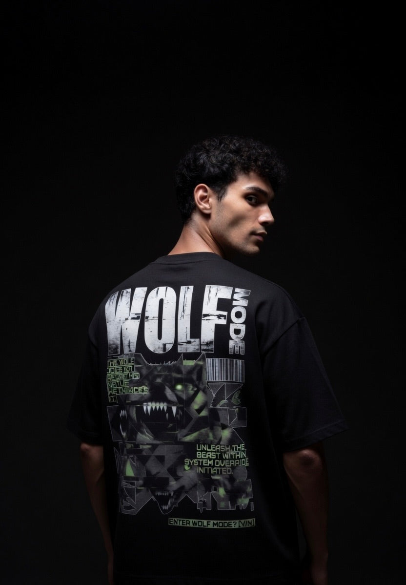 Wolf Mode Oversized Tee | Premium Edition | 260 GSM | Purposestore